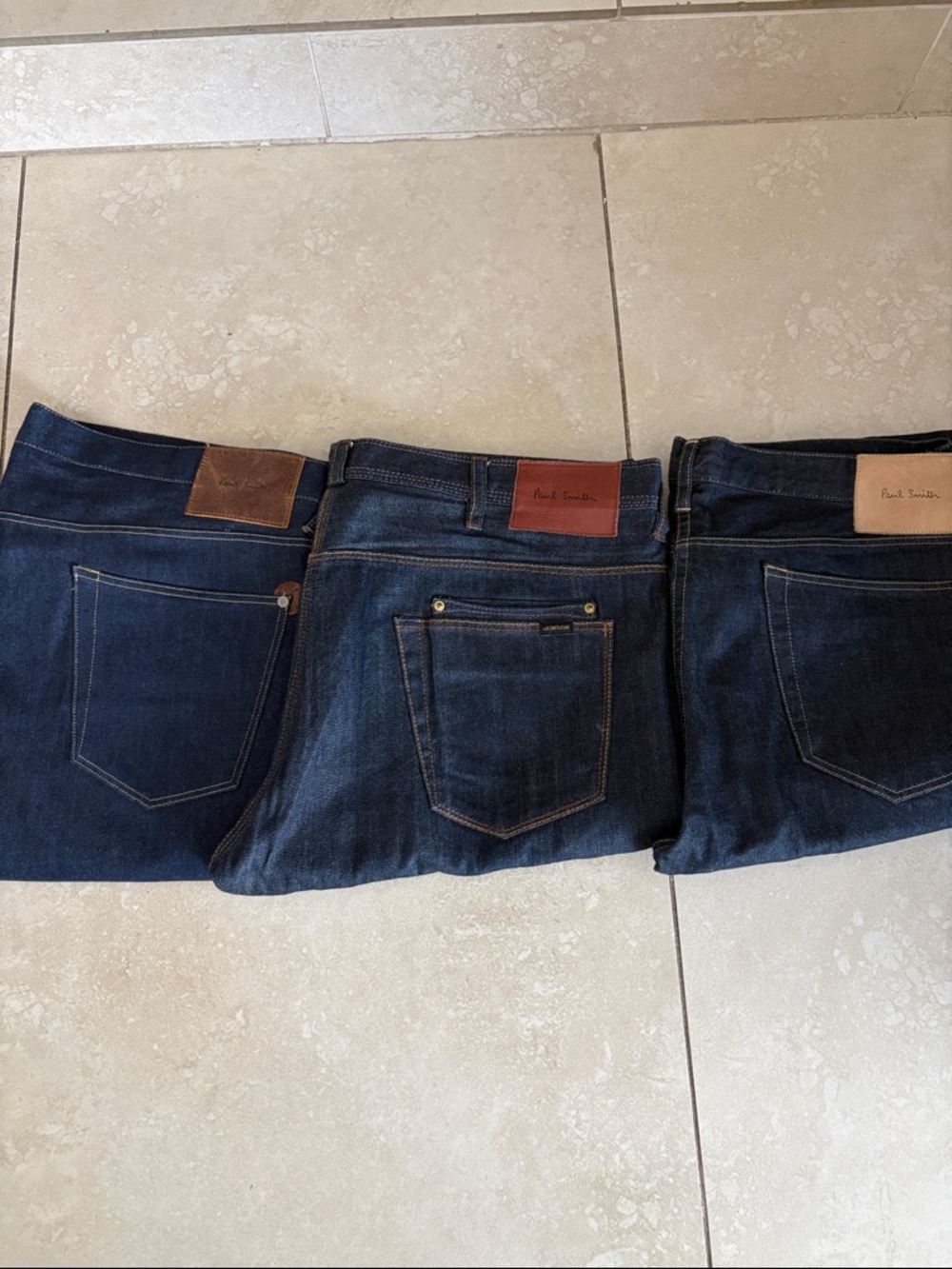 Bundle of 3 Paul Smith Men’s Dark Blue Denim Jeans